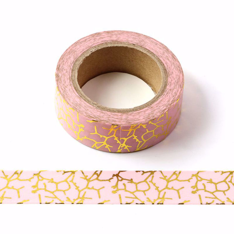 Picture of Pink Lightning Branch Foil Washi Tape