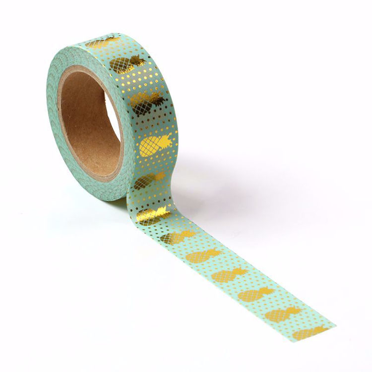 Picture of Green Pineapple Foil Washi Tape