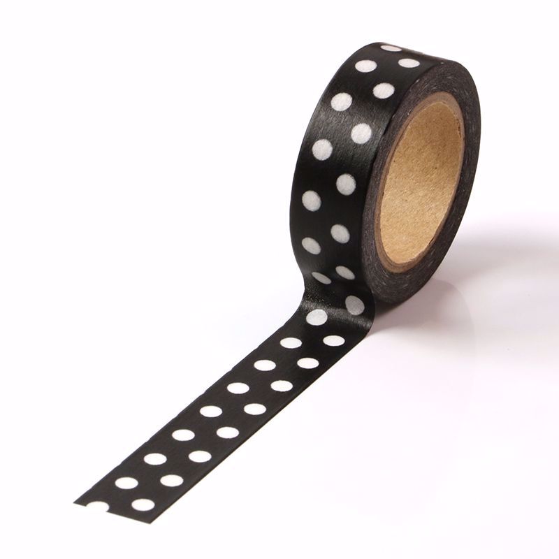 dots black washi tape. Custom and stock washi tape manufacturer ...