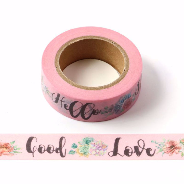 Letter Good Love  with pink base washi tape