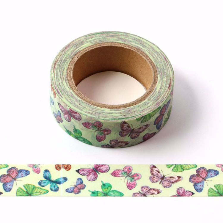 Purple butterfly printing washi tape
