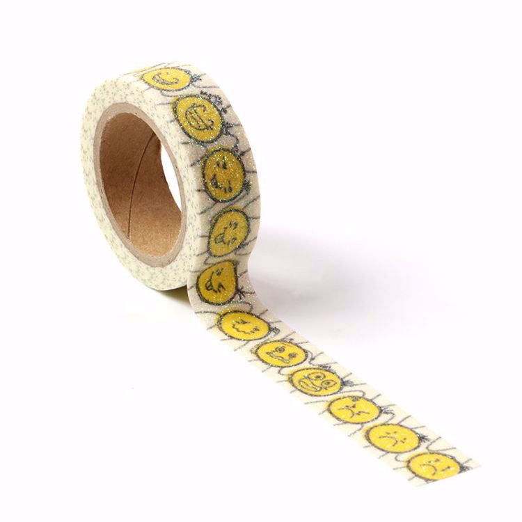 Picture of Yellow Emoji Sparkle Washi Tape