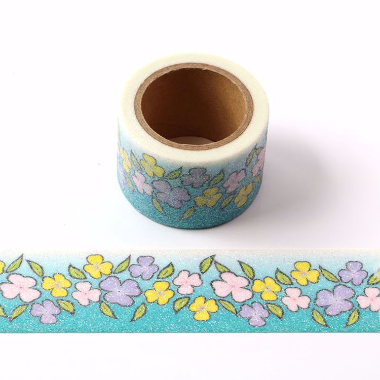 Picture of Contracted Flowers Sparkle Washi Tape
