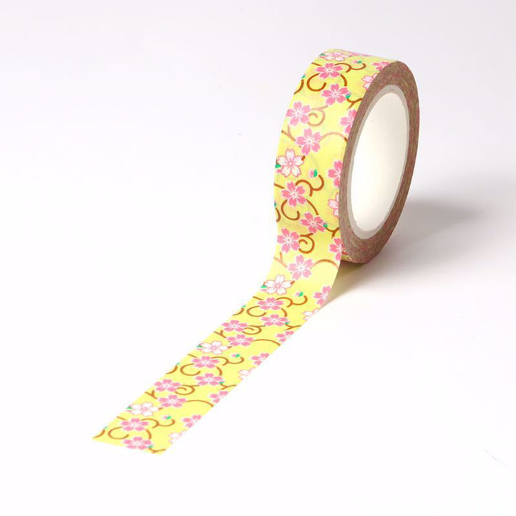 Yellow sakura printing washi tape