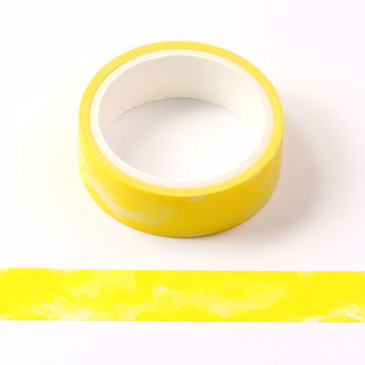 Crayon watercolor yellow printing washi tape
