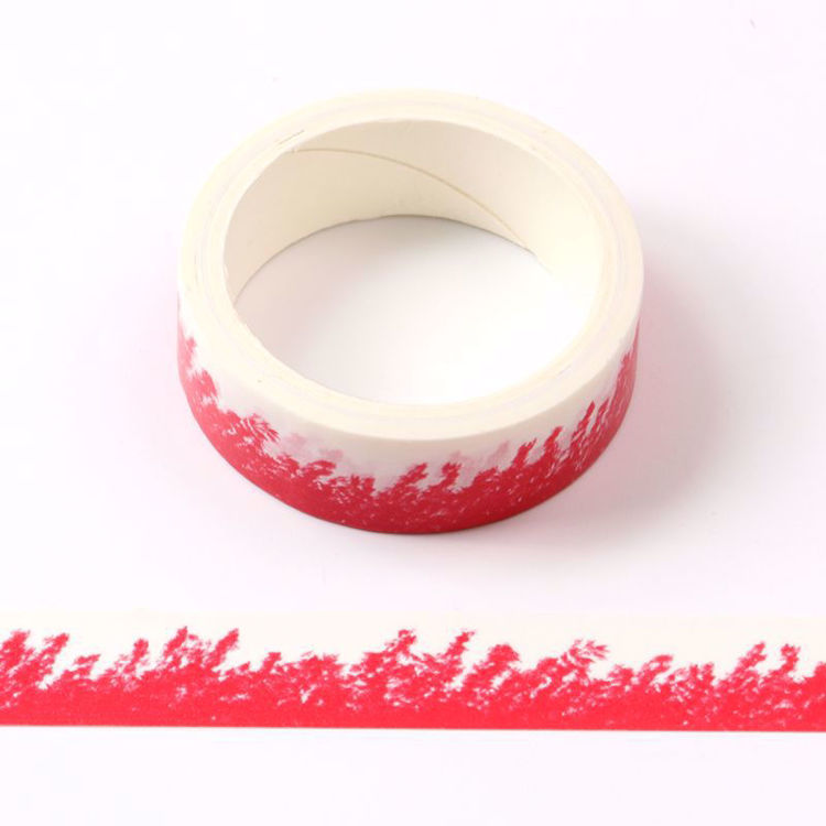 Crayon wheat field red printing washi tape