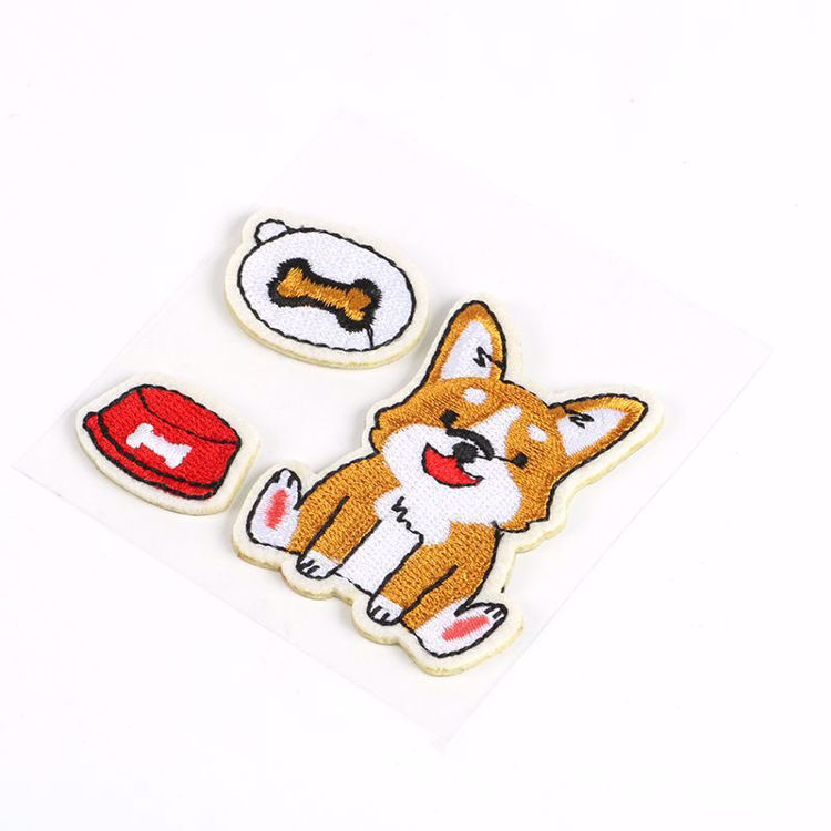 Puppy embroidery patch sticker
