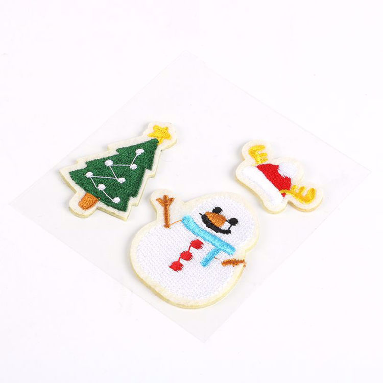 Christmas snowman embroidery stickers