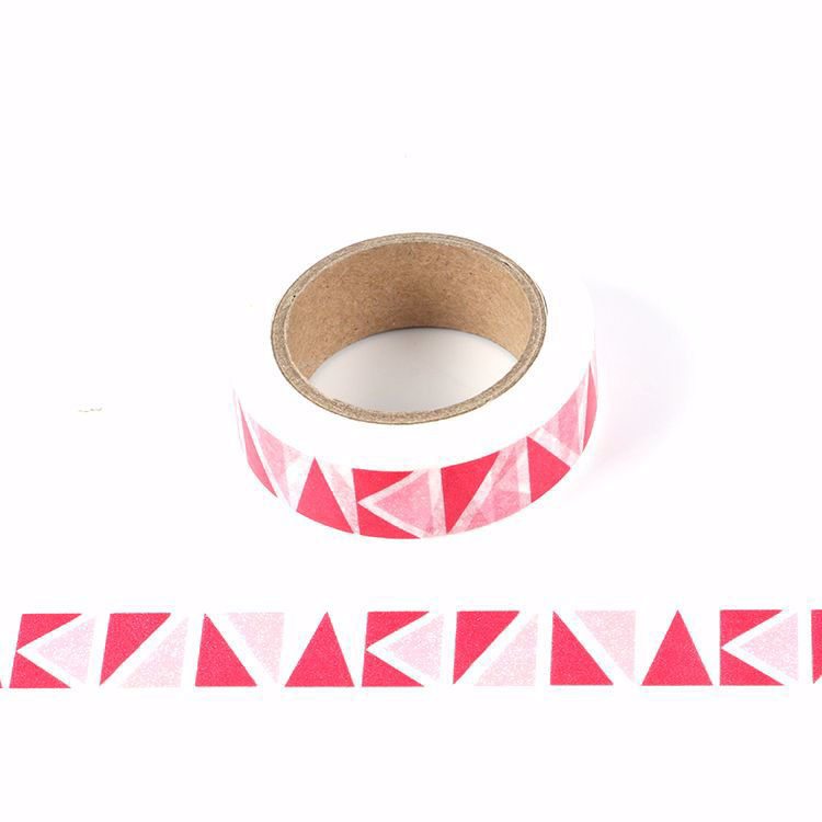 Pink triangle shape printing washi tape 