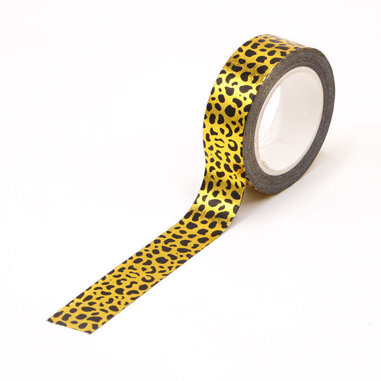 Leopard print gold foil washi tape