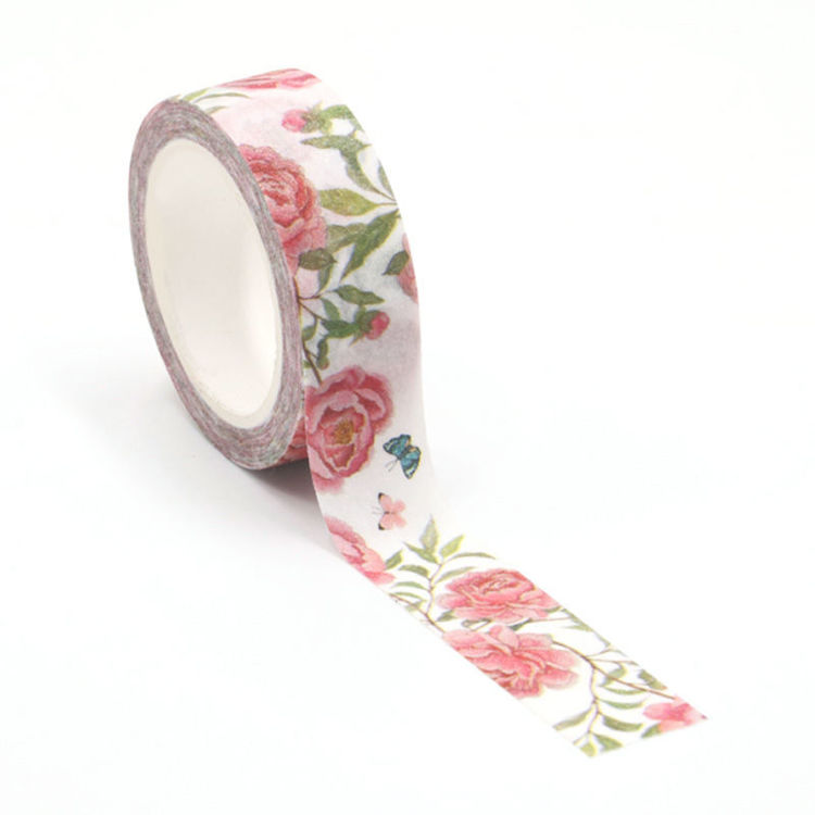 Frosted flash film flowers butterfly washi tape