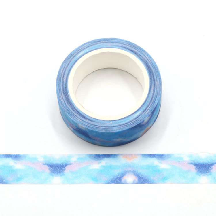 Dream blue frosted flash film washi tape