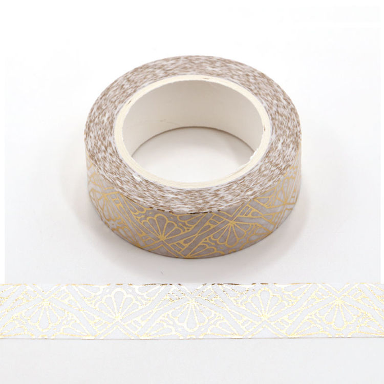 Gold foil flowers washi tape