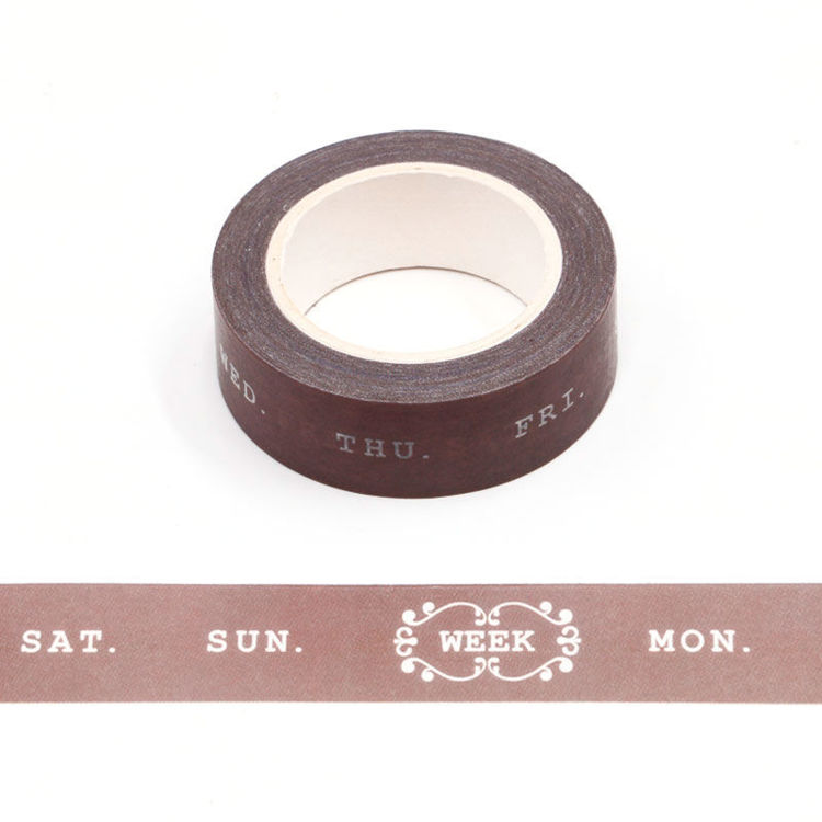 15mm Week Design Washi Tape