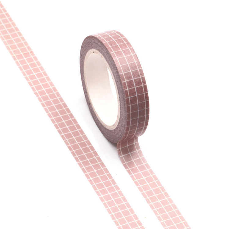 10mm Pink plaid Washi Tape