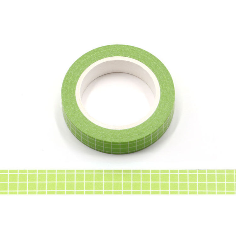 10mm Light Green PMS Grid Washi Tape
