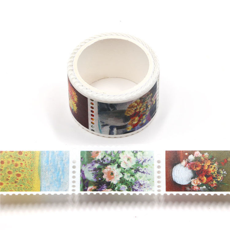25mm x 3m Flower Ink Design Stamp Washi Tape