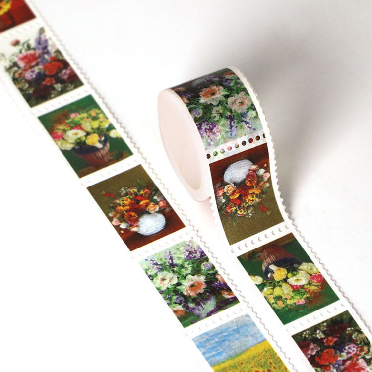 25mm x 3m Flower Ink Design Stamp Washi Tape