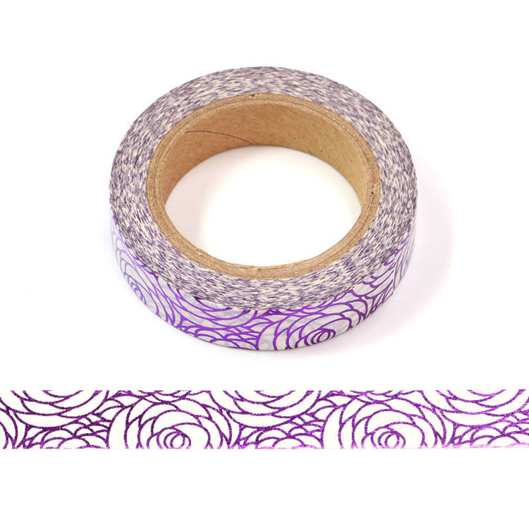 10mm x 10m Purple Rose Washi Tape