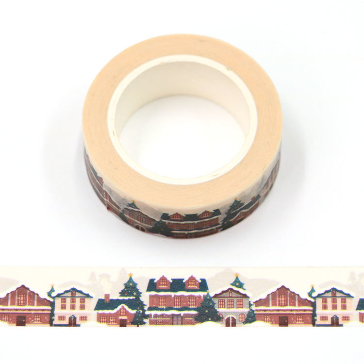 15mm x 10m CMYK Snow House Washi Tape