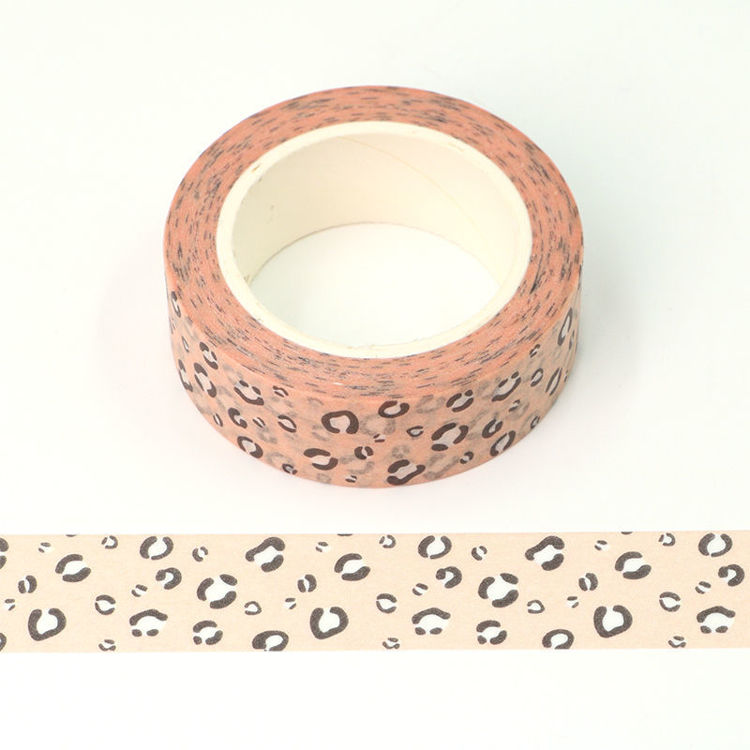 15mm x 10m CMYK Pink Leopard Grain Washi Tape