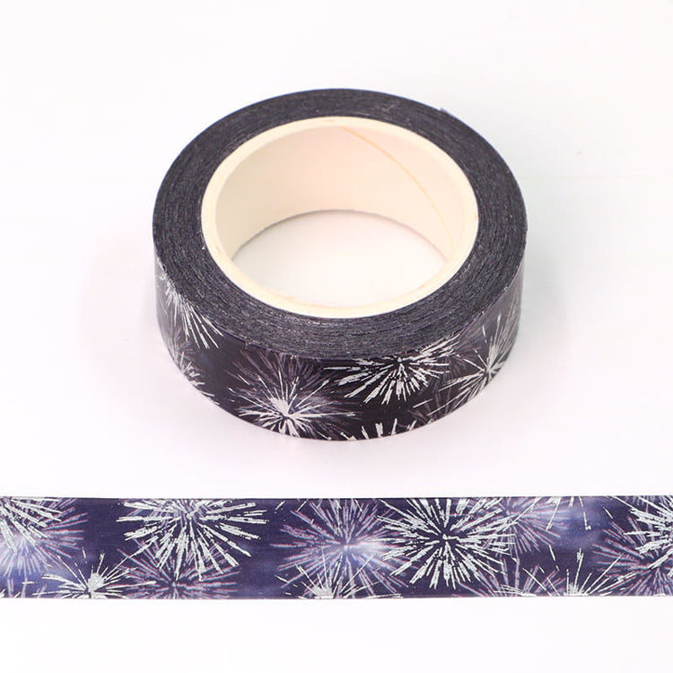 15mm x 10m CMYK Foil Fireworks Washi Tape