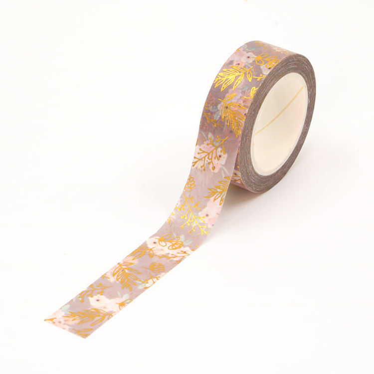 15mm x 10m CMYK Foil Floral Washi Tape