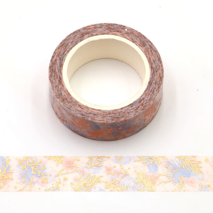 15mm x 10m CMYK Bronzing Foil Printing Constellations & Floral Washi Tape