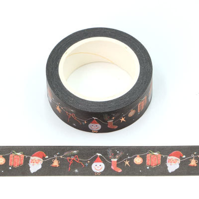 Washi Tape 8 & 15mm x 10M Solid Black