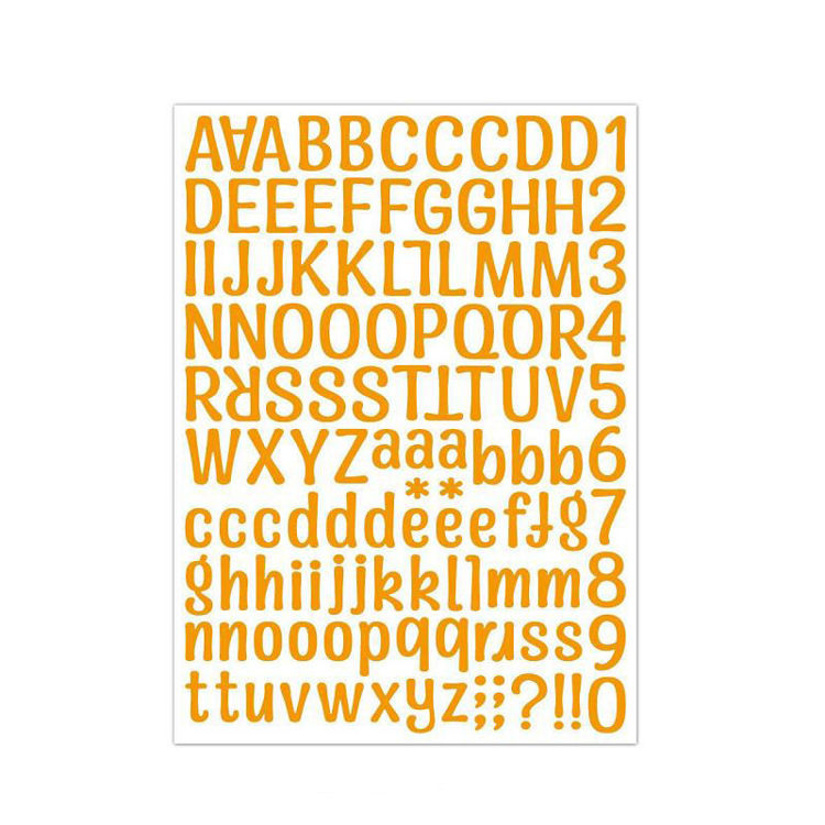 21*29cm Orange Alphabet Sticker  2607