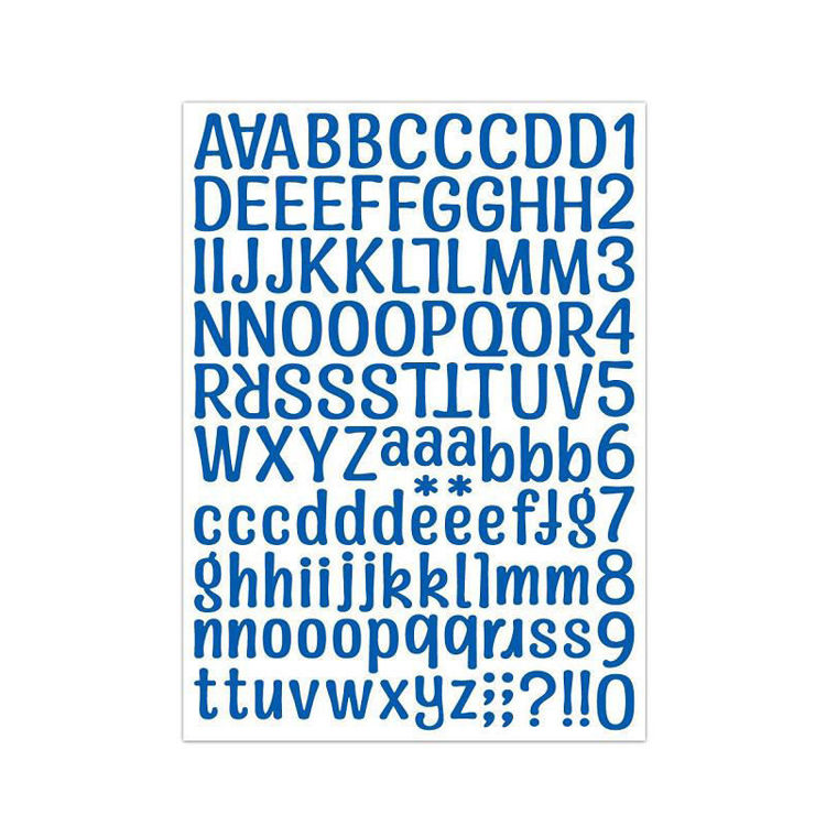21*29cm Dark Blue Alphabet Sticker 2609