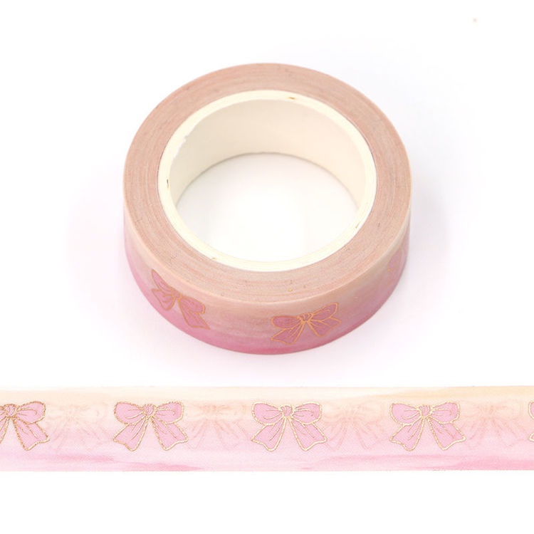 15mm x 10m CMYK Gold Foil Lolita Bow Washi Tape