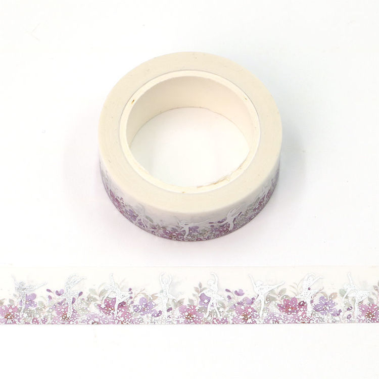 15mm x 10m CMYK Foil Floral & Ballet Washi Tape