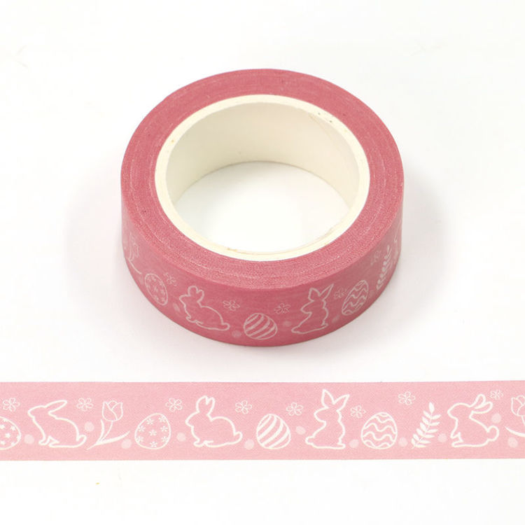 15mm x 10m CMYK Pink Easter Pattern Washi Tape