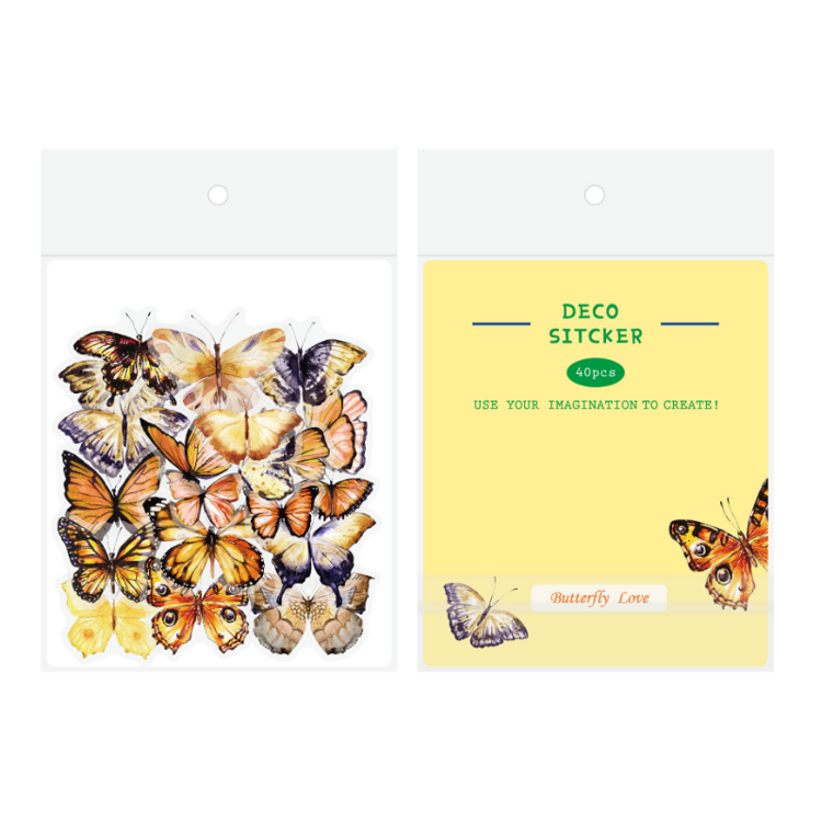 PET Handbook Sticker Butterfly Love
