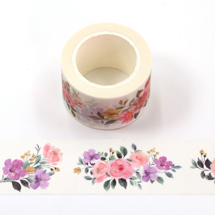 30mm x 10m CMYK Water Color Flower Washi Tape