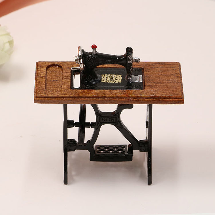 Mini Black Brown Sewing Machine