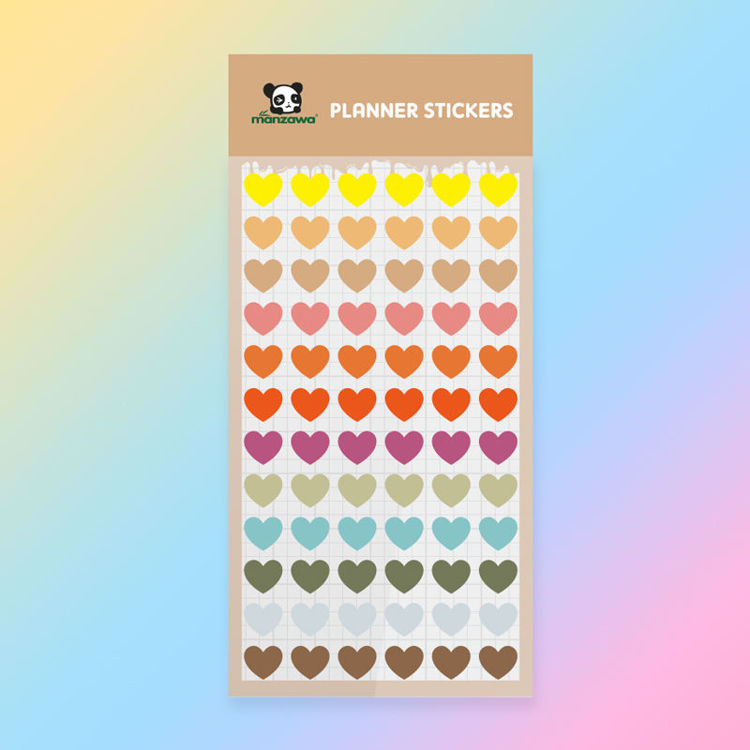 PET Paper Mix Sticker Hearts