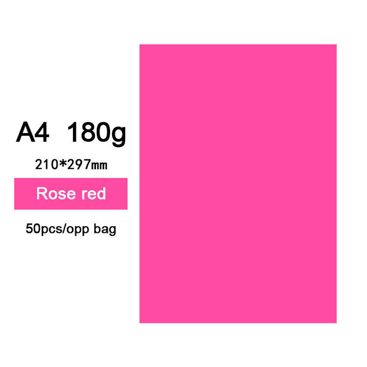 180g A4 Colored Cardstock Rose Red