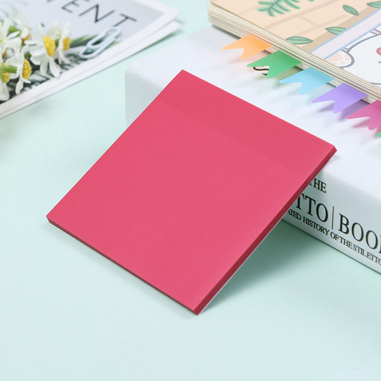 3" Transparent Sticky Note Macaroon Red