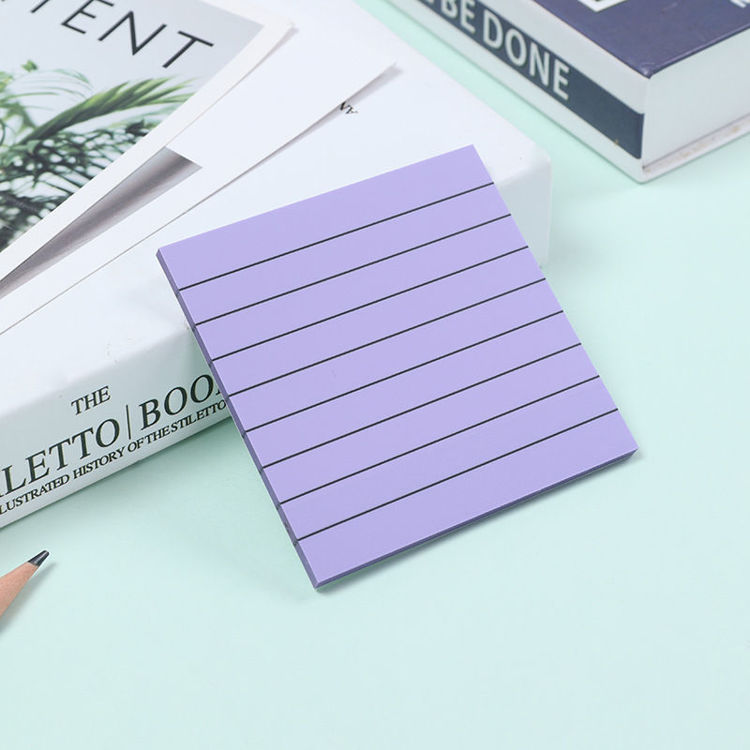3" Lined Transparent Sticky Note Light Purple