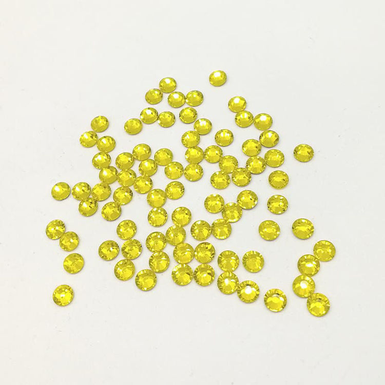 4.8mm Flat Back Crystal Rhinestone Lemon Yellow
