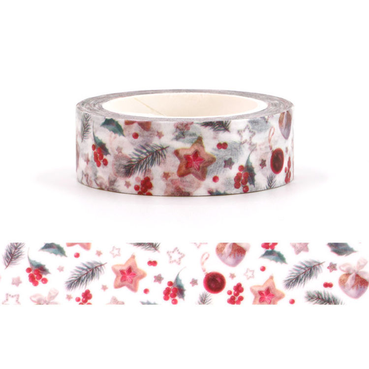 15mm x 10m CMYK Christmas Decorations Washi Tape