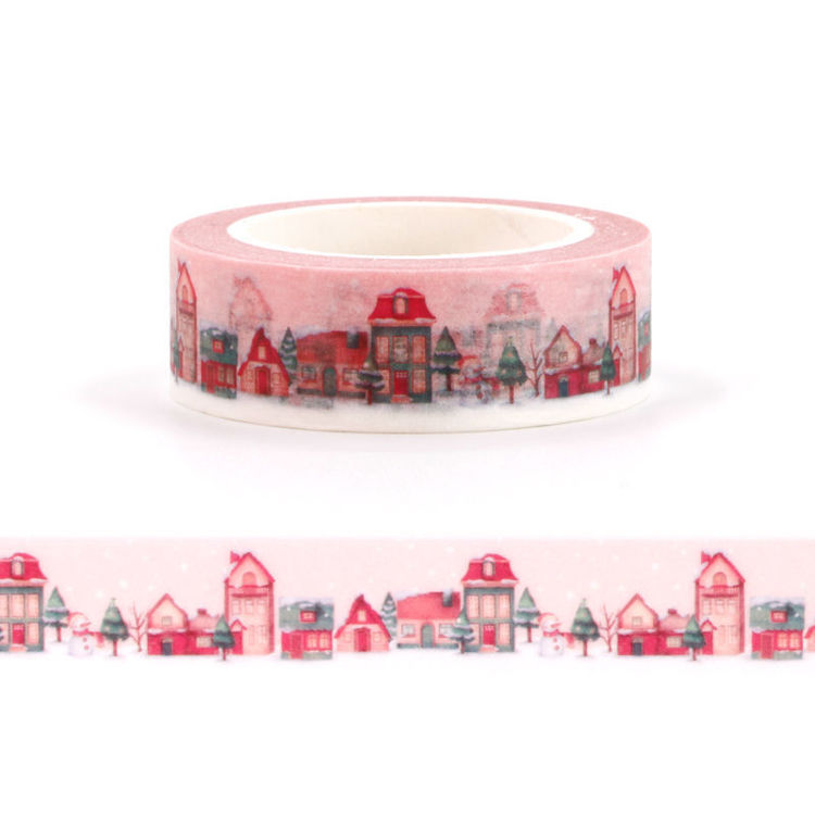 15mm x 10m CMYK Christmas House Washi Tape