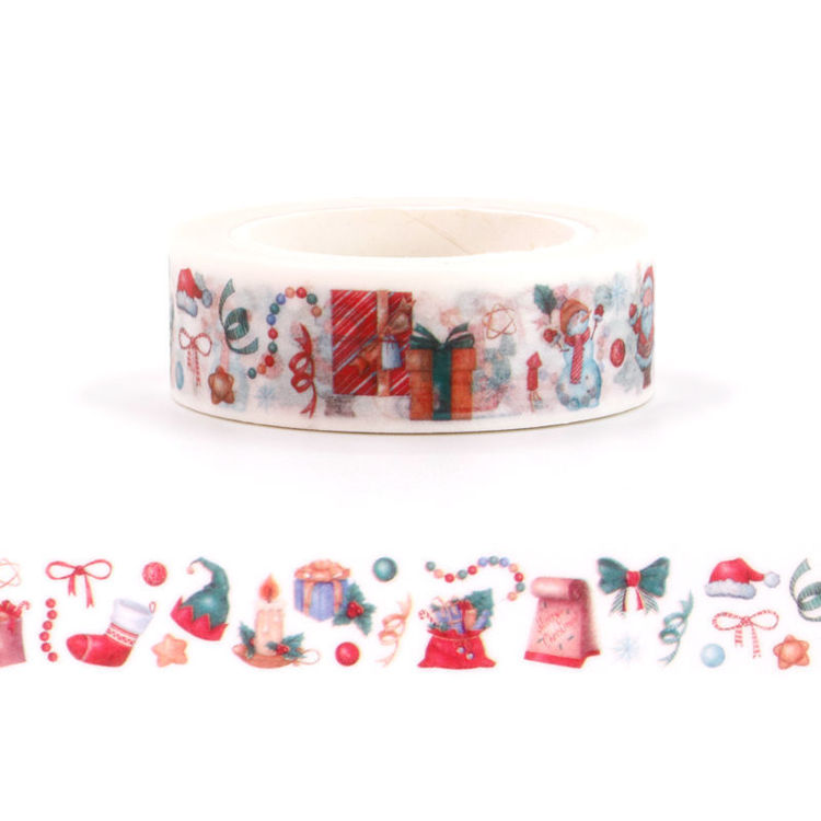 15mm x 10m CMYK Christmas Present Washi Tape